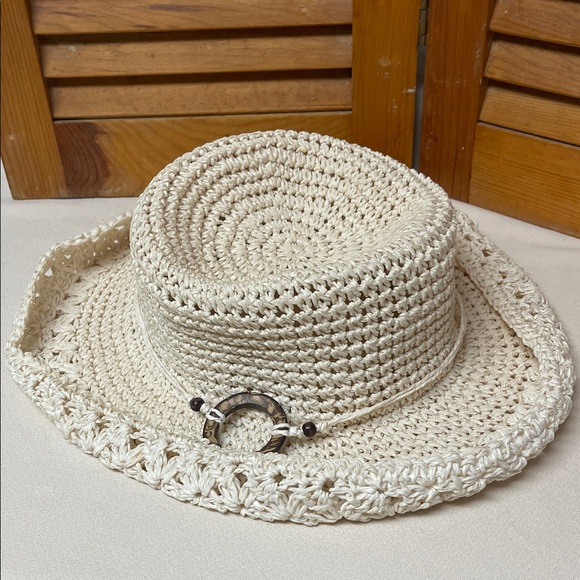 Cream Crochet Sun Hat - Picture 14 of 14